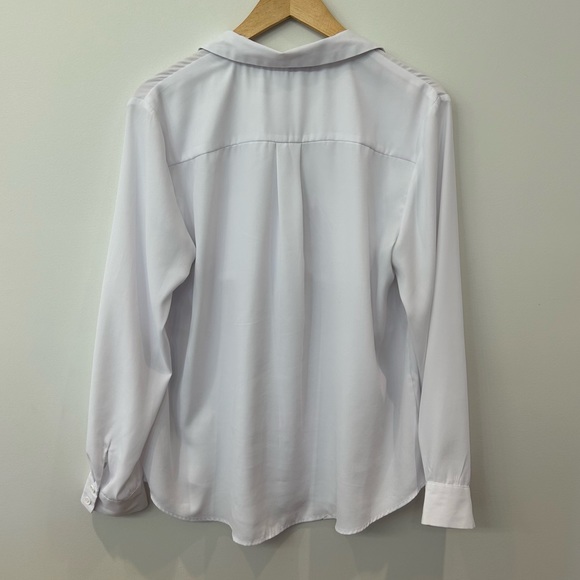 RICKIS, White Button Up Shirt, Long Sleeve, Size Large - Picture 2 of 8